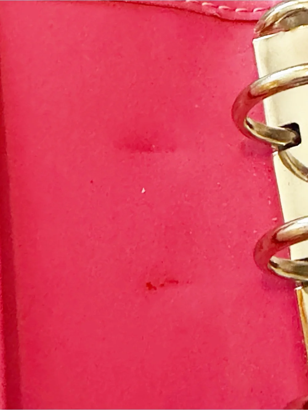 Filofax Cross Pink A7 Pocket Organizer Planner Binder 6 Ring Italian Leather